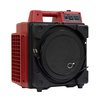 Xpower 1/2 HP, 550 CFM, 2.8 Amps, 5 Speed HEPA Mini Air Scrubber with Built-In Power Outlets & 3-Stage Filter System X-2480A-Red